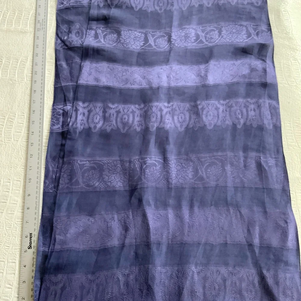 Bally blue purple silk scarf